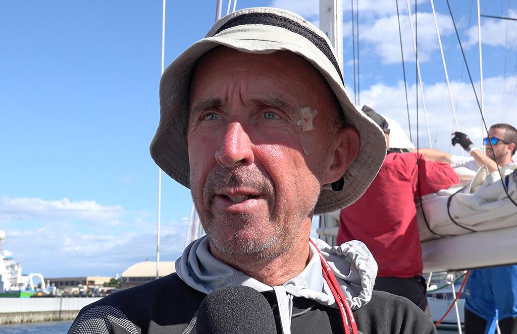 Michael Strong on arrival in Hobart - Rolex Sydney Hobart 2016 © Crosbie Lorimer http://www.crosbielorimer.com